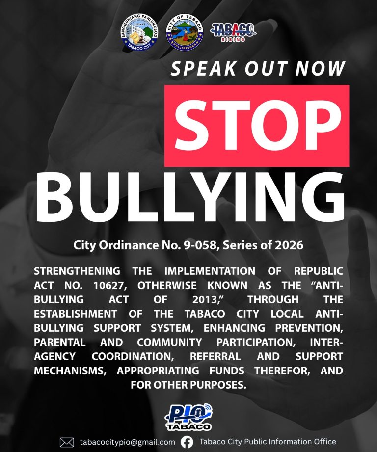 TABACO CITY, NAGHAHANDA NG LOCAL SUPPORT SYSTEM LABAN SA BULLYING