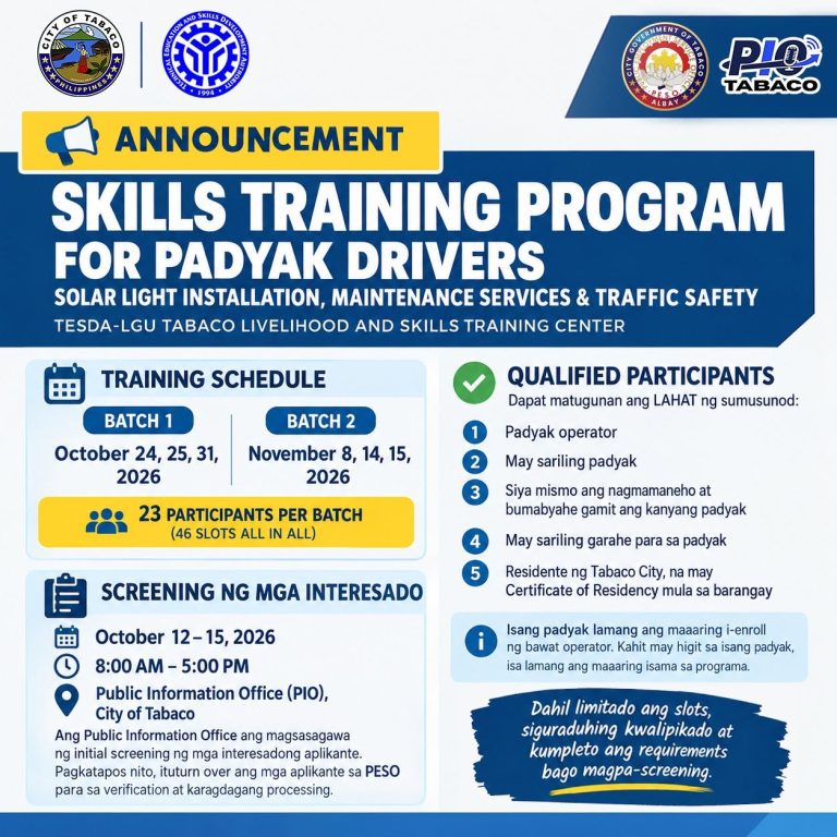 𝗦𝗞𝗜𝗟𝗟𝗦 𝗧𝗥𝗔𝗜𝗡𝗜𝗡𝗚 𝗣𝗥𝗢𝗚𝗥𝗔𝗠 𝗣𝗔𝗥𝗔 𝗦𝗔 𝗠𝗚𝗔 𝗣𝗔𝗗𝗬𝗔𝗞 𝗗𝗥𝗜𝗩𝗘𝗥𝗦, 𝗟𝗜𝗠𝗜𝗧𝗘𝗗 𝗦𝗟𝗢𝗧𝗦 𝗟𝗔𝗠𝗔𝗡𝗚!