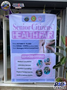 𝗦𝗘𝗡𝗜𝗢𝗥 𝗖𝗜𝗧𝗜𝗭𝗘𝗡𝗦’ 𝗛𝗘𝗔𝗟𝗧𝗛 𝗙𝗔𝗜𝗥 𝗦𝗔 𝗕𝗔𝗥𝗔𝗡𝗚𝗔𝗬 𝗙𝗔𝗧𝗜𝗠𝗔 𝗡𝗚𝗔𝗬𝗢𝗡𝗚 𝗢𝗖𝗧𝗢𝗕𝗘𝗥 𝟭𝟯–𝟭𝟱