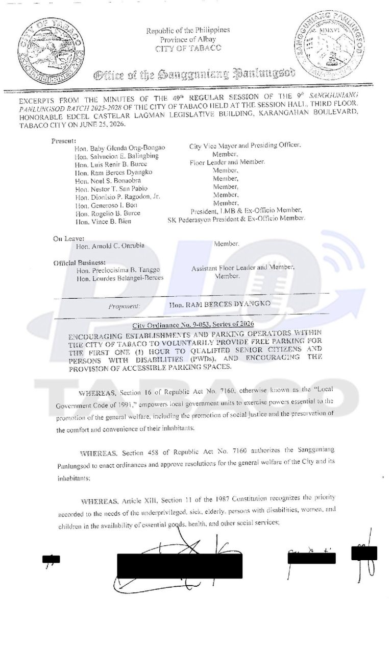𝗕𝗔𝗚𝗢𝗡𝗚 𝗢𝗥𝗗𝗜𝗡𝗔𝗡𝗦𝗔 𝗦𝗔 𝗧𝗔𝗕𝗔𝗖𝗢 𝗖𝗜𝗧𝗬: 𝗔𝗟𝗔𝗠𝗜𝗡 𝗔𝗡𝗚 𝗠𝗚𝗔 𝗗𝗘𝗧𝗔𝗟𝗬𝗘